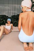 Load image into Gallery viewer, RETRO LOW LEG PLUNGE BACK ONE PIECE