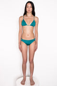 Load image into Gallery viewer, Model wearing Ataya Pleated Triangle Top in Emerald
