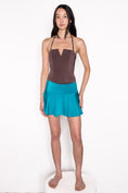 Load image into Gallery viewer, Model wearing V Wired Bandeau One Piece Swimsuit in Espresso