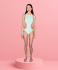Load image into Gallery viewer, HIGH NECK WIDE TIE SIDE MONOKINI
