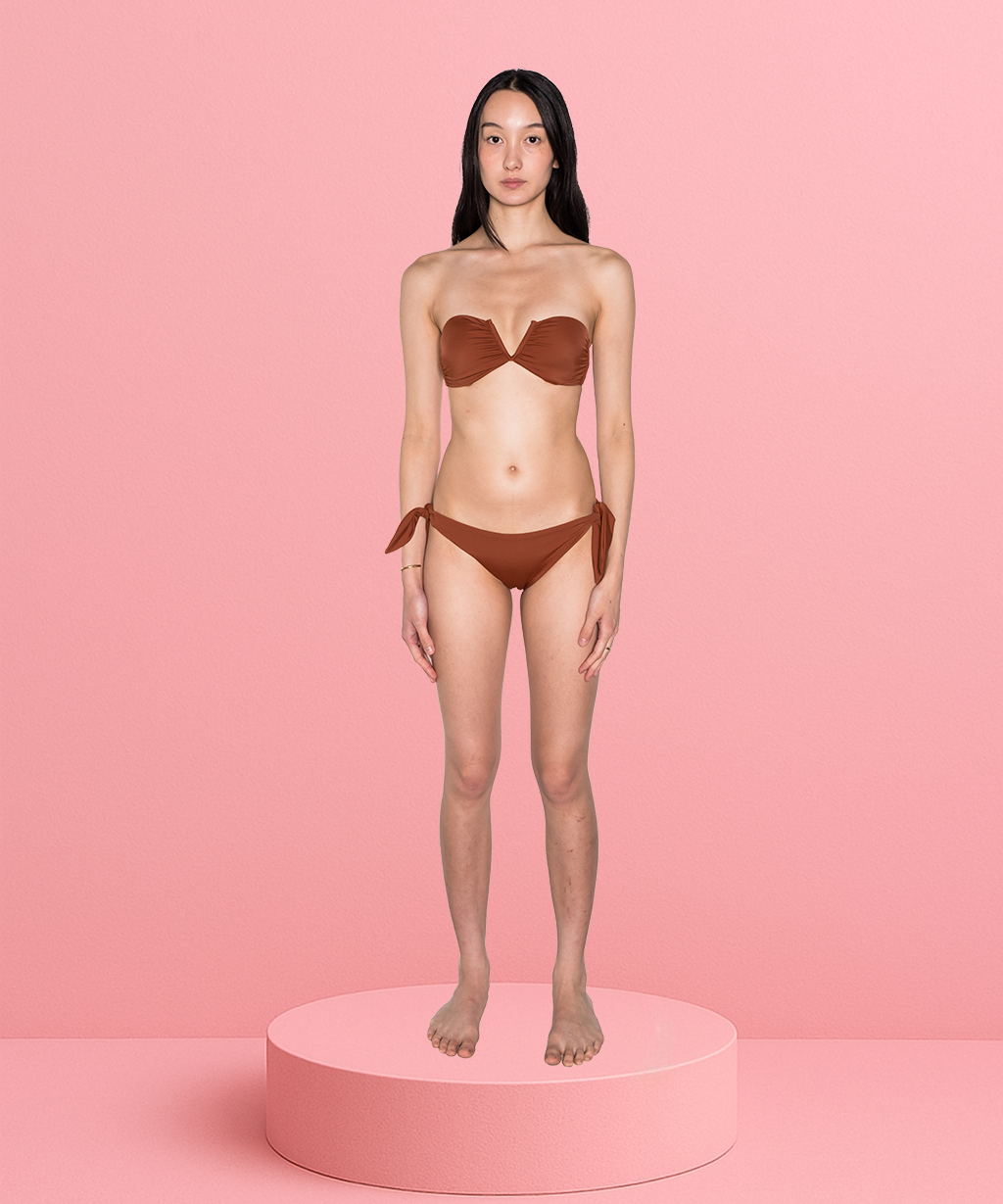 V WIRE BANDEAU BIKINI TOP