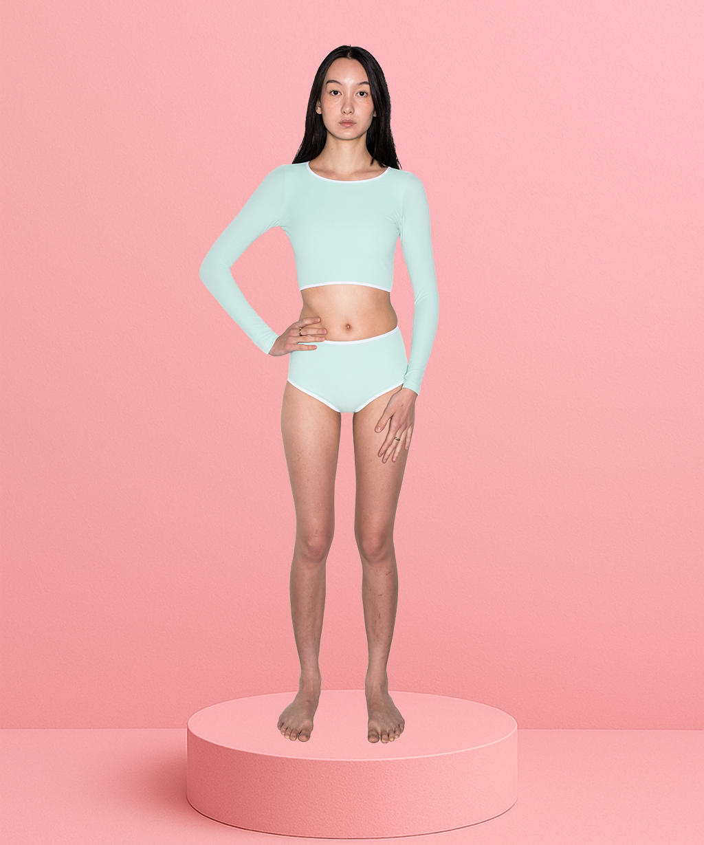 HIGH WAIST CONTRAST BIND PANT