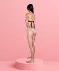 Load image into Gallery viewer, CONTRAST TWIST BANDEAU REMOVABLE FRONT TIE
