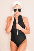 Load image into Gallery viewer, CONTRAST HIGH NECK RACER ONE PIECE
