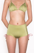 Load image into Gallery viewer, Model wearing Side Ruched High Waist Pant in Green Leaf
